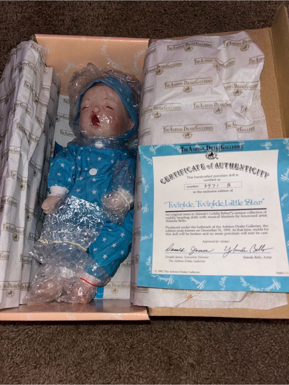 'Twinkle, Twinkle, Little Star' Porcelain Doll - Blue